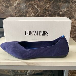 DreamPairs Women's Casual navy blue flat Ballet Comfort Soft Slip ons size 7